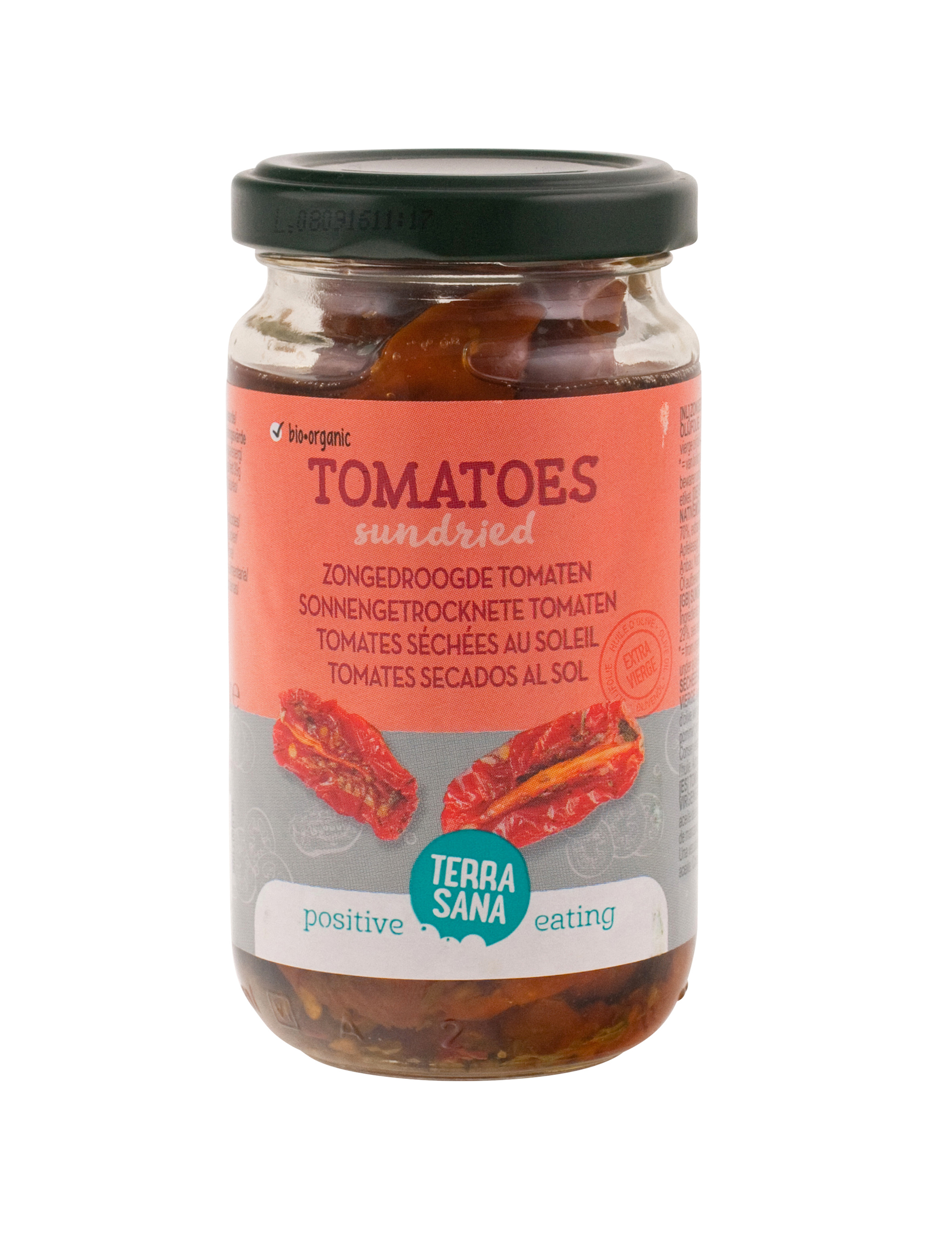 Terrasana Zongedroogde tomaten in extra vierge olijfolie bio 180g